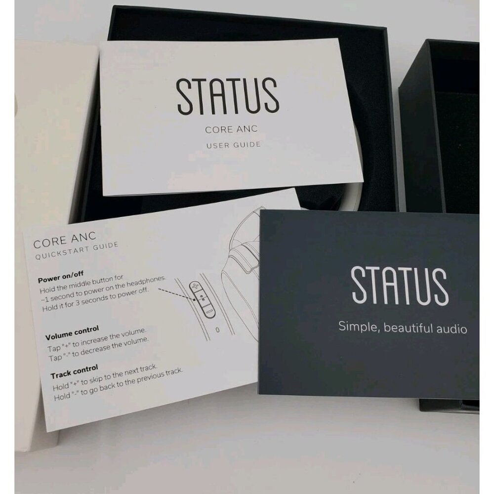 STATUS CORE ANC Wireless Headphones White NEW Rechargeable - Picture 4 of 4